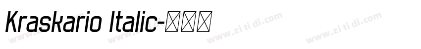 Kraskario Italic字体转换
